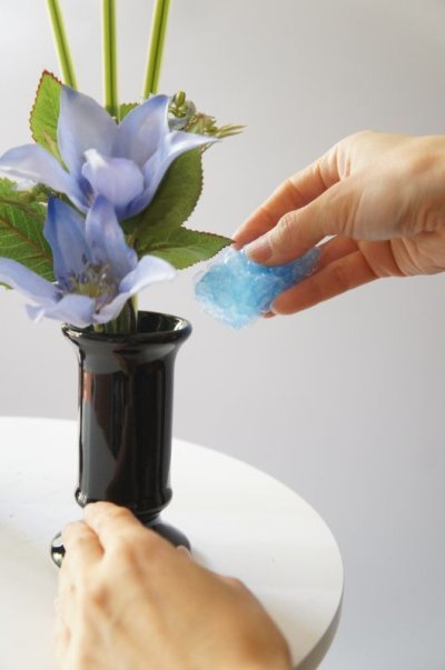画像1: 春夏の御仏壇のお供え花（ブルー×薄紫ダリア）