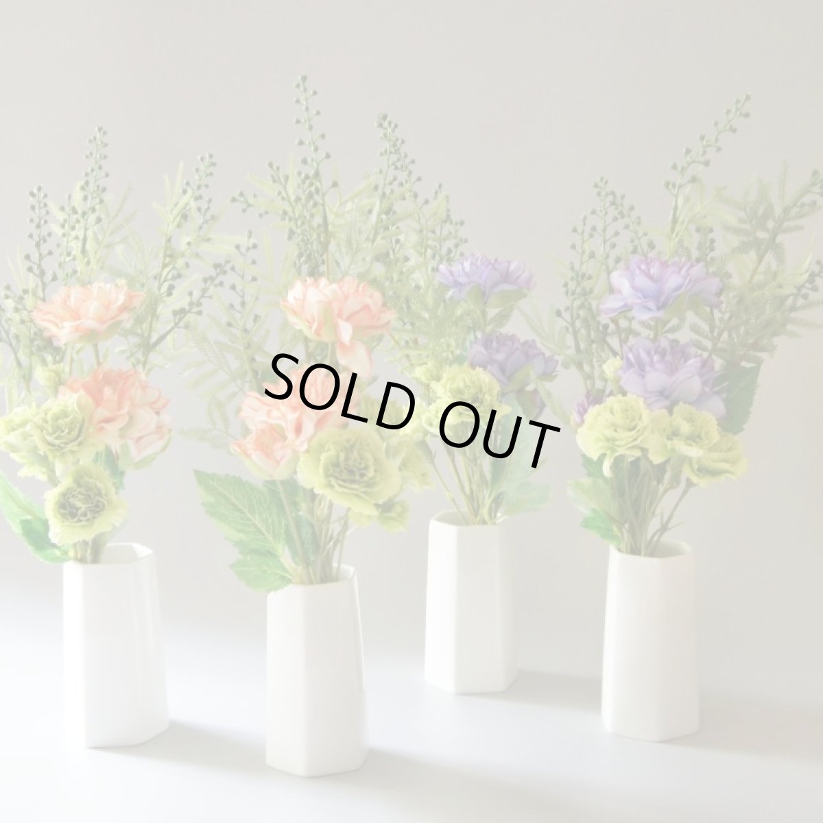 画像10: お墓用高級造花 【MEMORIES BASIC】薄紫のダリアとカーネーション（１対） (10)