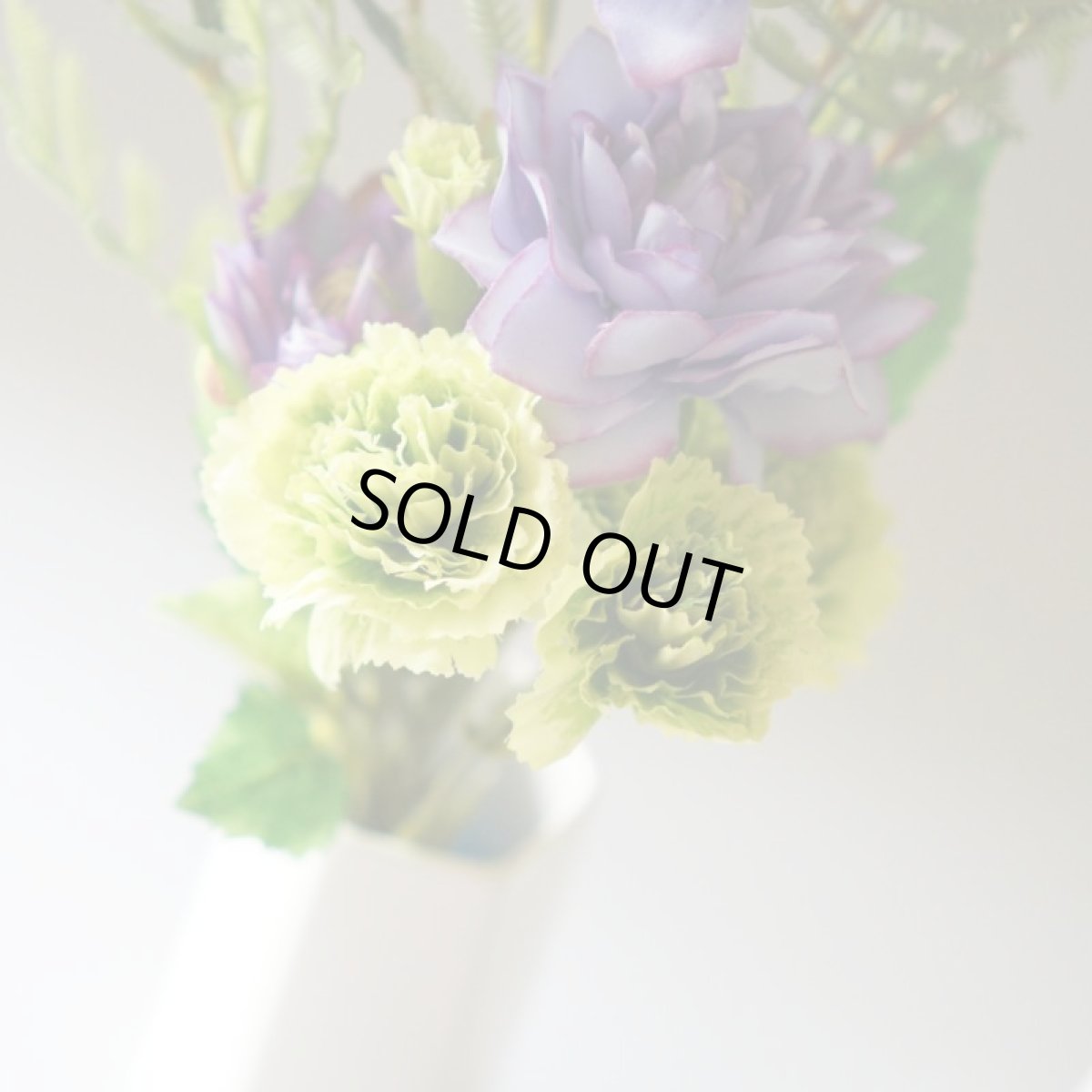 画像3: お墓用高級造花 【MEMORIES BASIC】薄紫のダリアとカーネーション（１対） (3)