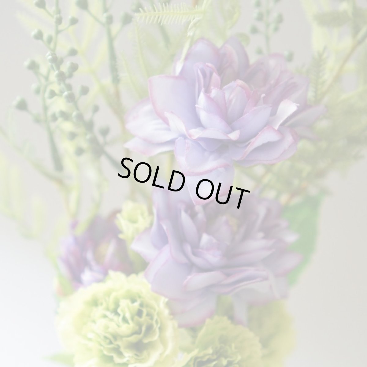 画像4: お墓用高級造花 【MEMORIES BASIC】薄紫のダリアとカーネーション（１対） (4)