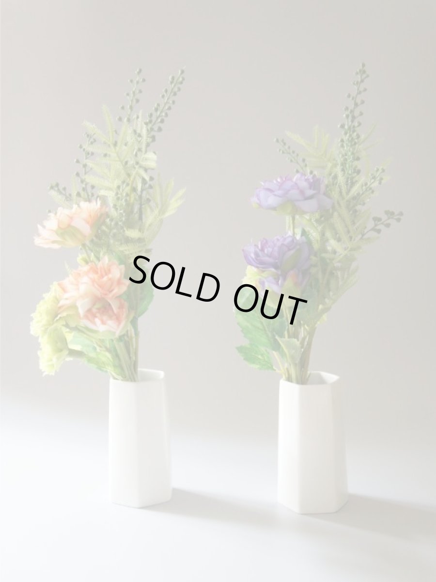 画像6: お墓用高級造花 【MEMORIES BASIC】薄紫のダリアとカーネーション（１対） (6)