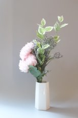 画像5: お墓用高級造花 【MEMORIES PREMIUM】ふんわりマム（ピンク・１対） (5)