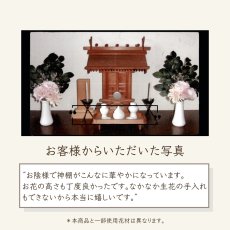 画像6: 神棚用お供え花　榊とトルコ桔梗（1対・ピンク） (6)