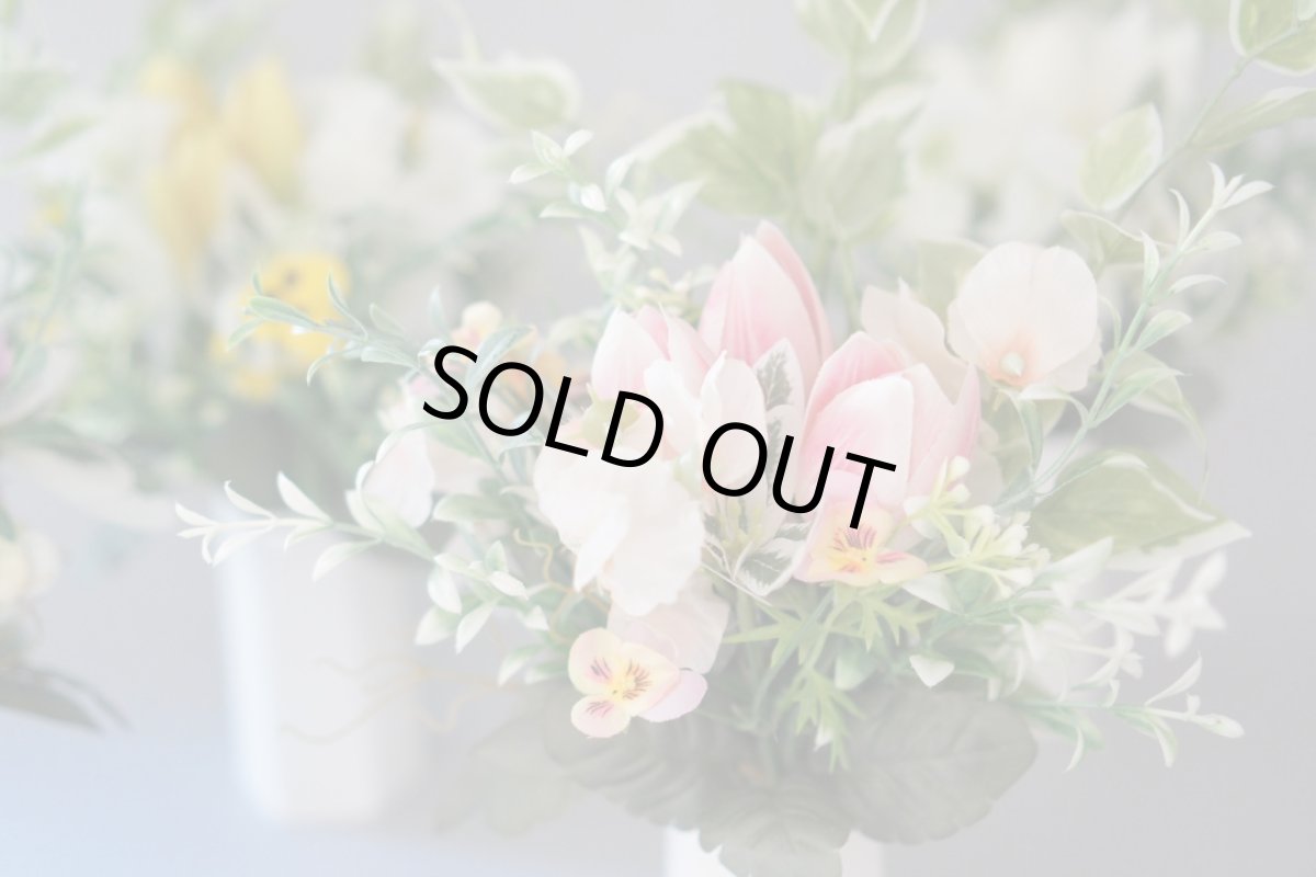 画像2: お墓用高級造花 【MEMORIES PREMIUM】春のお供えチューリップ（ピンク・１対） (2)