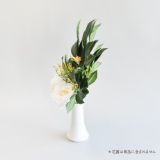 画像3: 神棚用お供え花　榊とトルコ桔梗（1対・白） (3)
