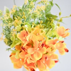 画像2: お墓用高級造花 【MEMORIES PREMIUM】蘭の花束 〜極み〜（黄色・１対または単品） (2)