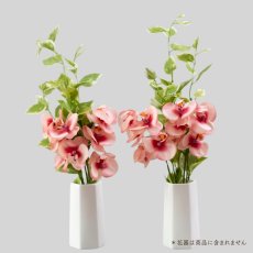 画像1: お墓用高級造花 【MEMORIES PREMIUM】蘭の花束（ピンク・Sサイズ・１対） (1)