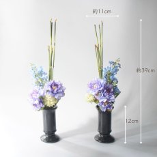画像5: 春夏の御仏壇のお供え花（ブルー×薄紫ダリア） (5)
