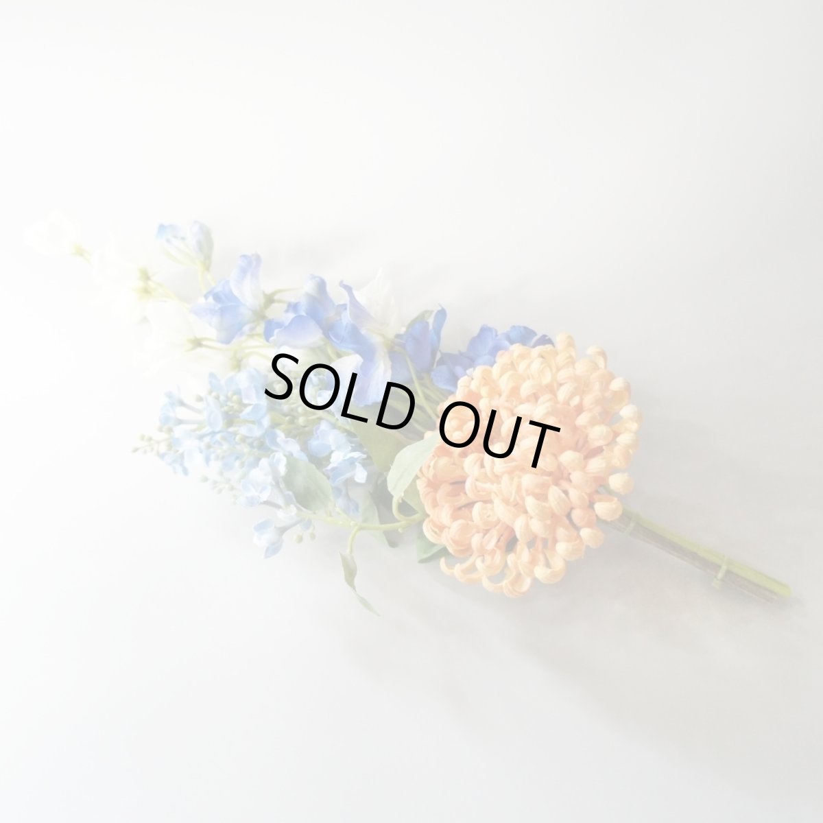 画像4: 夏の御仏壇のお供え花（ブルー×オレンジ菊） (4)