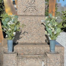 画像4: お墓用高級造花 【MEMORIES PREMIUM】ナチュラルグリーンの花束（ナチュラルテイスト・Lサイズ・１対） (4)